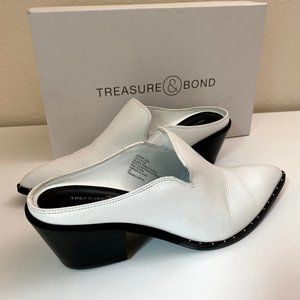 Treasure & Bond Hayden White Studded Mule (Size 7)